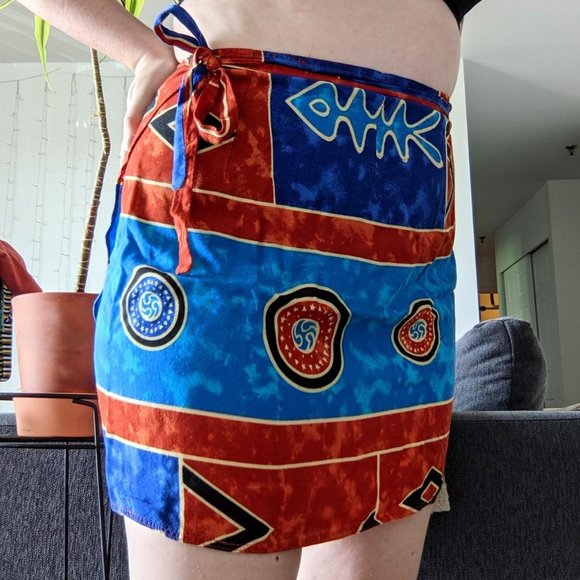 2/$20 - Beachy Sarong Wrap Skirt - Picture 3 of 3